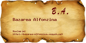 Bazarea Alfonzina névjegykártya